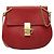Bolso bandolera de cadena Chloé Drew Roja