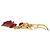 Broche en métal rouge Dolce & Gabbana Rose Flower Vert - vue 6
