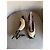 Décolleté slingback Chanel in camoscio beige e vernice nera Nero - vista 4