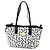 MCM x LOVELESS Dalmatian Nieten-Schultertasche Schwarz Weiß