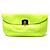 Borsa a pochette Sergio Rossi giallo fluorescente con chiusura turnlock