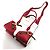 Borsa Miu Miu Matelassé in pelle rossa e bianca Bianco Rosso - vista 5