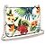 Borsa a tracolla con catena Christian Louboutin con stampa botanica e borchie Spike Bianco Multicolore