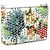 Borsa a tracolla con catena Christian Louboutin con stampa botanica e borchie Spike Bianco Multicolore - vista 2