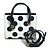 Bolsa Mini 2-Way de Bolinhas Dolce & Gabbana Preto Branco Vermelho