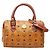 Borsa MCM Visetos Logogram Mini Boston Bag Marrone