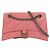 Borsa a tracolla Balenciaga Hourglass Chain in pelle Medium Rosa