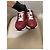 Chanel Sneakers in pelle bordeaux con logo CC Rosso - vista 10