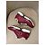 Chanel Sneakers in pelle bordeaux con logo CC Rosso - vista 11