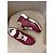 Chanel Sneakers in pelle bordeaux con logo CC Rosso - vista 12
