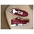 Chanel Sneakers in pelle bordeaux con logo CC Rosso - vista 3