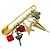 Dolce & Gabbana Rote Metallbrosche - Ansicht 2