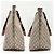 Borsa a spalla tote Gucci Marrone Rosso Beige Verde - vista 5
