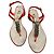 Sandali Thong Chanel in Pelle Verniciata Rossa a Monete Rosso