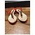 Sandali Thong Chanel in Pelle Verniciata Rossa a Monete Rosso - vista 14