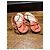 Chanel Sandali Thong in Pelle Verniciata Corallo Logo CC - vista 8