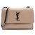 Autre Marque Borsa a tracolla Saint Laurent Sunset in pelle metallizzata craquelé Small Rosa