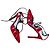 Autre Marque Rote Samt-High-Heels