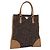 Borsa PRADA Tweed Brown Silver Auth 202875A Marrone Argento