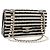 Borsa CHANEL Chain Matelasse 25 in jersey di cotone Nero Bianco gold CC Auth 202910SM D'oro