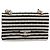 Borsa CHANEL Chain Matelasse 25 in jersey di cotone Nero Bianco gold CC Auth 202910SM D'oro - vista 13