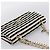 Borsa CHANEL Chain Matelasse 25 in jersey di cotone Nero Bianco gold CC Auth 202910SM D'oro - vista 6