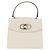 Salvatore Ferragamo Hand Bag Leather 2way Ivory Silver Auth 199898 Silvery Cream - view 13