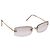 CHANEL CC Randlose Strass-Sonnenbrille aus Metall Brown CC Auth am12579M Braun
