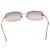 CHANEL CC Randlose Strass-Sonnenbrille aus Metall Brown CC Auth am12579M Braun - Ansicht 3