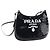 Bolso de hombro PRADA Sequin 2way Black Silver Auth 203265SAM Negro Plata