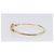 Bracciale Salvatore Ferragamo Vala Metallo Tono Oro Auth SW2869V - vista 3