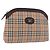 Burberrys Nova Check Pouch Canvas Beige Auth 200446A