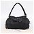 Bolsa de mão PRADA em couro preto e ouro Auth am12603SAM Dourado - vista 12