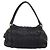 Bolsa de mão PRADA em couro preto e ouro Auth am12603SAM Dourado - vista 2