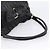 Bolsa de mão PRADA em couro preto e ouro Auth am12603SAM Dourado - vista 7