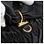 Bolsa de mão PRADA em couro preto e ouro Auth am12603SAM Dourado - vista 9