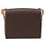 Céline Bolsa de Ombro Circular CELINE Macadam Canvas PVC Couro Marrom Dourado Auth 202926 - vista 2