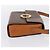Céline Bolsa de Ombro Circular CELINE Macadam Canvas PVC Couro Marrom Dourado Auth 202926 - vista 4
