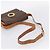 Céline Bolsa de Ombro Circular CELINE Macadam Canvas PVC Couro Marrom Dourado Auth 202926 - vista 7