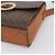 Céline Bolsa de Ombro Circular CELINE Macadam Canvas PVC Couro Marrom Dourado Auth 202926 - vista 9
