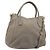 PRADA Handtasche Vittero Dino Leather 2way Grau Gold Auth 202933V Braun Golden