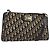 Borsa a tracolla Christian Dior Trotter Canvas Navy Gold Auth 203401 D'oro Blu navy