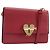 Borsa a tracolla PRADA Saffiano Red Gold Tone Auth ka6160 Rosso