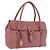FENDI Celeria Shopper Leder Rosa Gold Auth 203204 Pink Golden