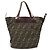 Borsa a mano FENDI Zucca Canvas Nero Marrone Auth 202954 - vista 2