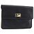 Céline Bolso de mano CELINE de cuero negro y oro Auth mr2864A Dorado