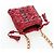 Miu Miu Matelasse Shoulder Pouch Leather Red Gold Tone Auth SW2692M Rosso - vista 6