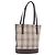 Bolso Tote BURBERRY Nova Check Canvas Beige Silver Auth ka6063 Plata