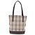 Bolso Tote BURBERRY Nova Check Canvas Beige Silver Auth ka6063 Plata - vista 2