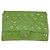 Borsa a tracolla CHANEL Matelasse in vernice verde con CC argento Auth ti3998A - vista 13
